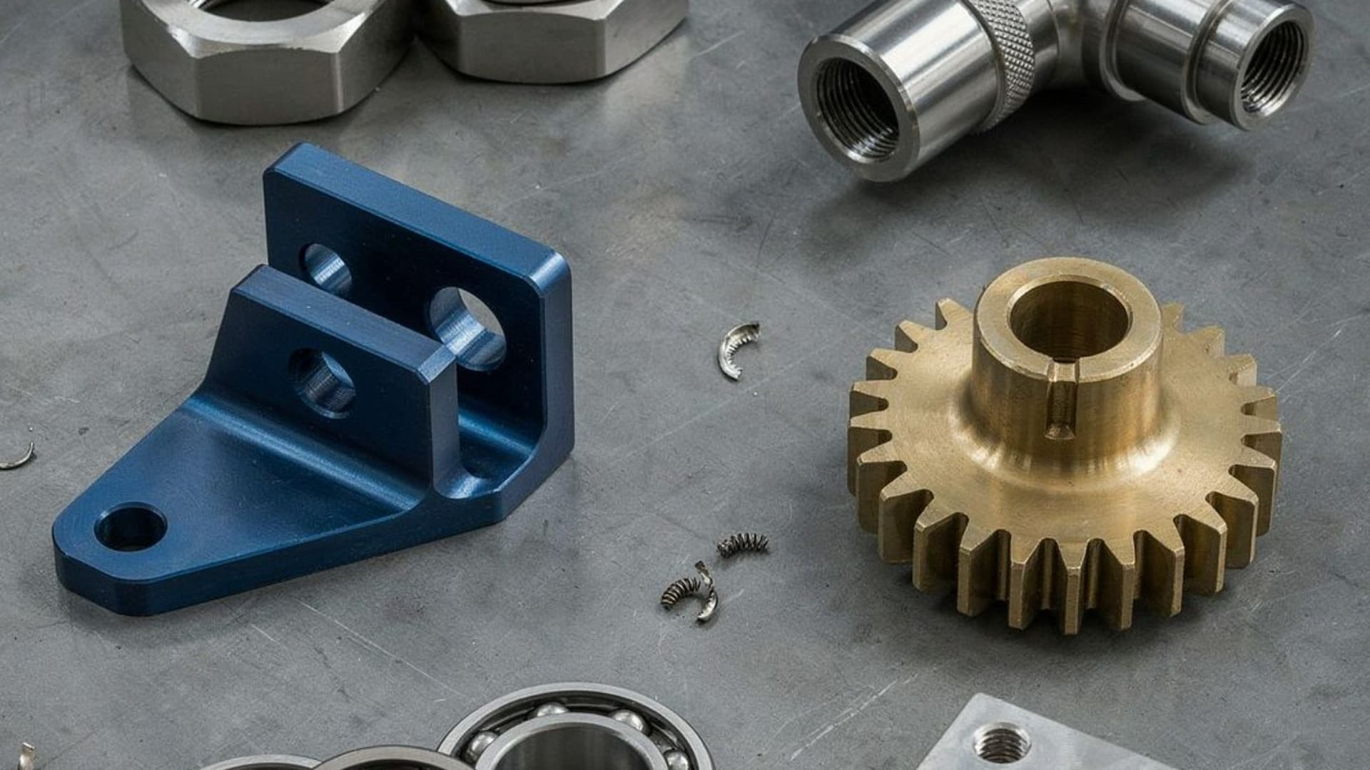 Machined parts ready for the next operation