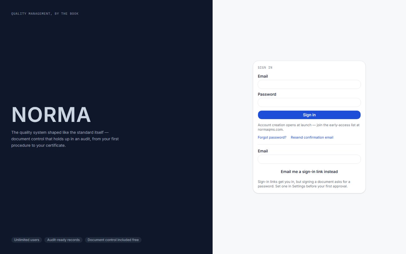 The sign-in page. Enter the email address on your membership and your password, or ask for a sign-in link.